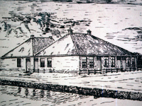 Cichoreifabriek Landmanslust op de hoek van de Zuiderdwarsvaart en de Fabriekslaan ca 1900