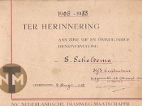 25 jarig jublileum S.Scheltma 1908 1933 NTM 001  25 jarig jubileum Schelte Scheltema bij de NTM Foto van Skelte Pieterson