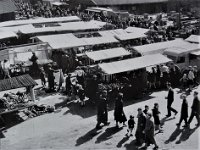 Marktdag op de Markt , enkele jaren na de Tweede Wereldoorlog
